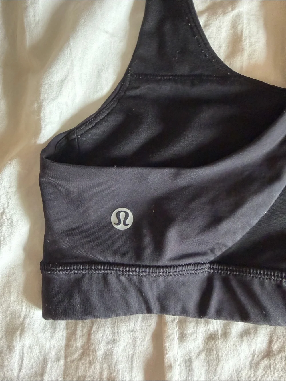 lululemon athletica invigorate black razorback sports bra with mesh back - Picture 3 of 6
